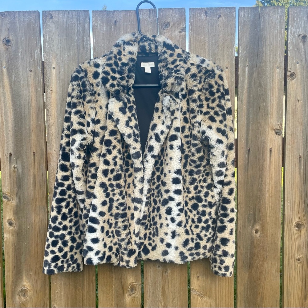 Leopard Faux Fur Soft Coat Sz XXS